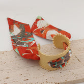 Red Blue Multicolour 18K Gold Plated Anti Tarnish Scarf Cuff Bracelet For Women