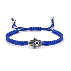 Hamsa Evil Eye Beads Thread Adjustable Bracelet For Men Women