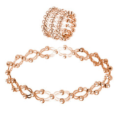 Gold Silver Rose Gold Anti Tarnish Stretchable Bracelet Cum Ring