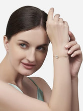 Gold Heart Cubic Zirconia Anti Tarnish Copper Bracelet For Women