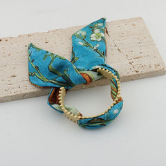 Red Blue Multicolour 18K Gold Plated Anti Tarnish Scarf Cuff Bracelet For Women