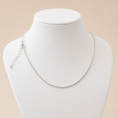 Slim Box Silver Copper Necklace Chain For Women