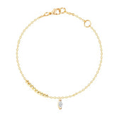 Minimal Leaf Charm Rose Silver Gold CZ Anti Tarnish Brass Anklets