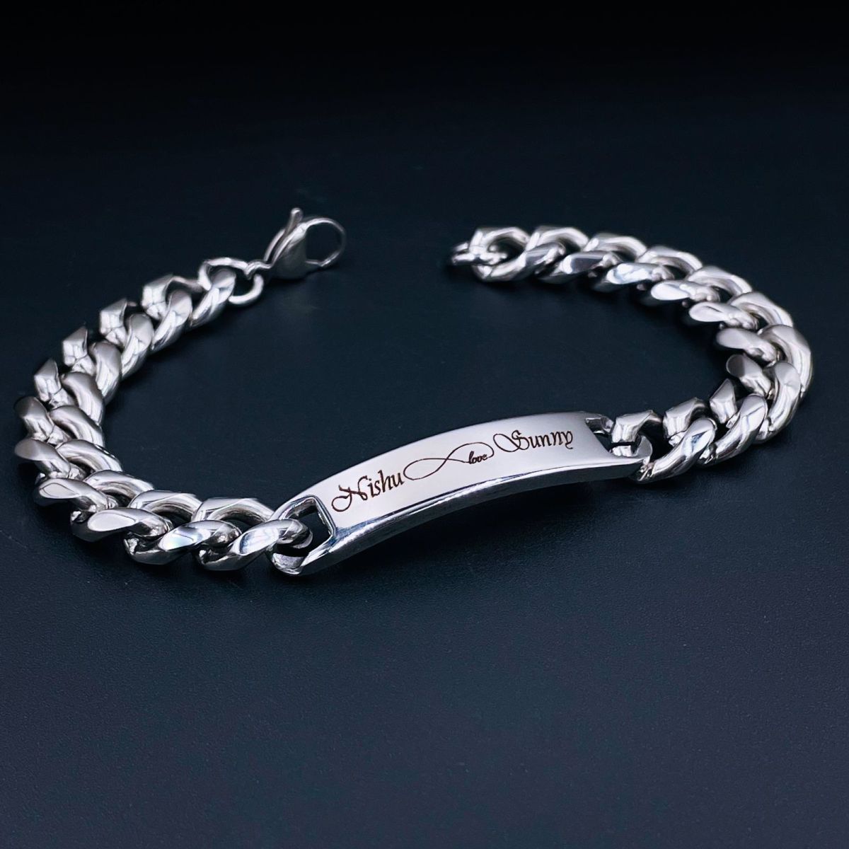 Silver Hand Chain For Men With Name Silver Bracelet For Man Silver