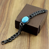 Salman Khan Rope Black Turquoise Black Stainless Steel Bracelet Men