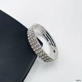 Three Line Austrian Rhinestone Crystal Stretch Elastic Bracelet