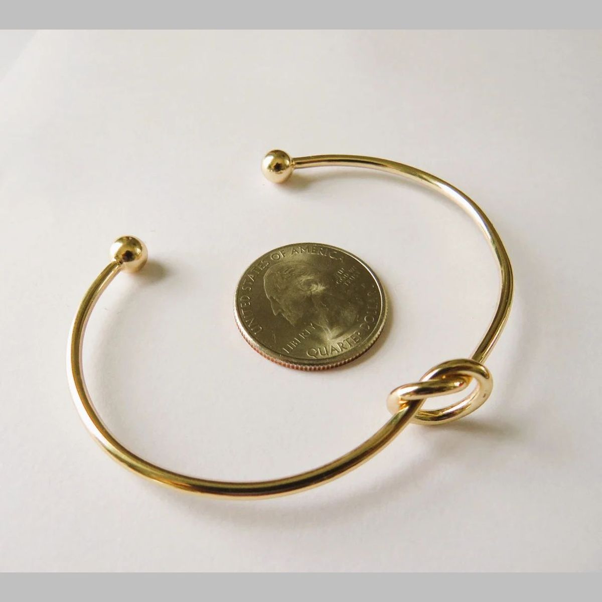 Knot 18K Gold Anti Tarnish Bracelet Cuff For Women