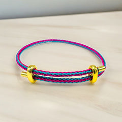 Personalized Customized Initial Letter Alphabet 18K Gold Anti Tarnish Adjustable Threads Bracelet