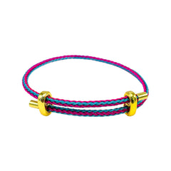 Slim Green 18K Gold Anti Tarnish Adjustable Threads Bracelet For Women