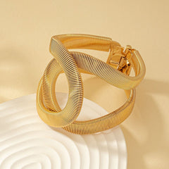 Infinity 18K Gold Openable Kada Bracelet For Women