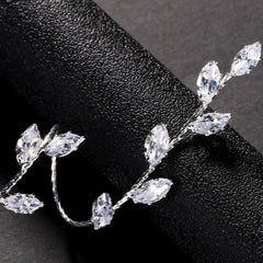 Marquise Floral Cubic Zirconia Knuckle Bracelet Ring For Women