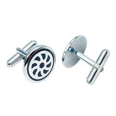 Round Black Eye Cufflinks In Box