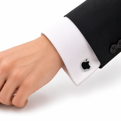 Apple Black Cufflinks In Box