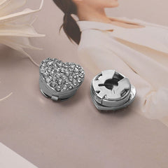 Heart Cubic Zirconia 18K Gold Anti Tarnish Single Shirt Button Cover For Unisex