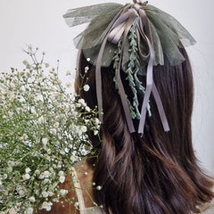 Fancy Flower Juliet Pink Fabric Hair Clip Accessories For Girl Women