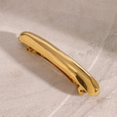 Single Layer 18K Gold Anti Tarnish Barrette Clip Hair Accessories For Girl Women