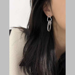 Chain Silver Anti Tarnish Dangler Drop Earring For Women