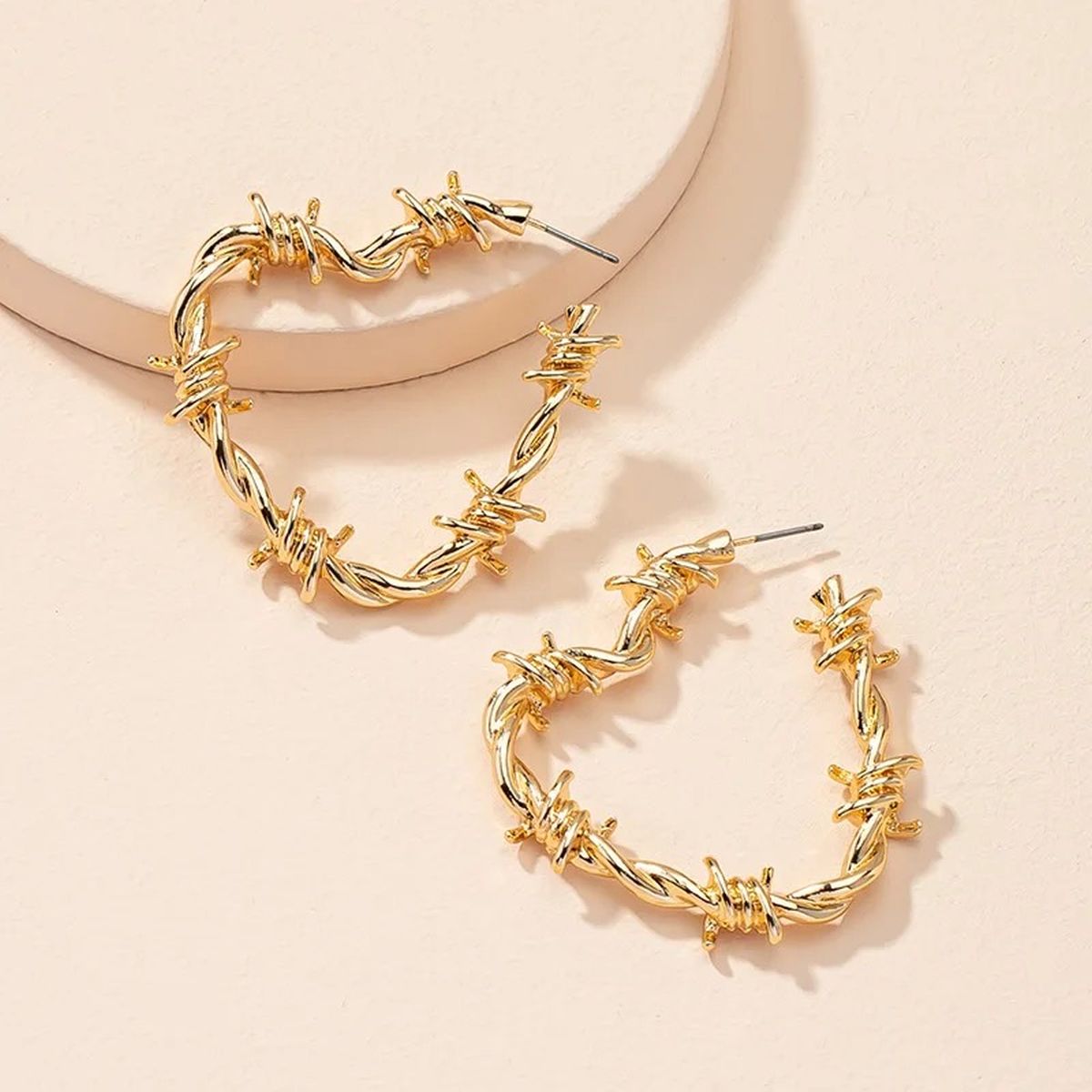 Hig Heart 18K Gold Anti Tarnish Hoop Earring For Women