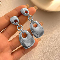 Geometric 18K Gold Anti Tarnish Drop Dangler Earring For Women