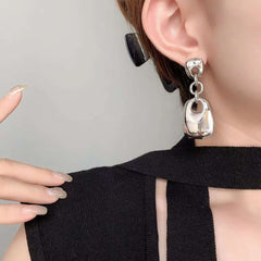 Geometric 18K Gold Anti Tarnish Drop Dangler Earring For Women