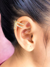 Zip Chain Cubic Zirconia 18K Gold Anti Tarnish Single Ear Cuff Earring For Women Group3