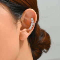 Price Solitaire Cubic Zirconia 18K Gold Anti Tarnish Single Ear Cuff Earring For Women