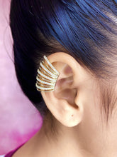 Designers CZ 18K Gold Anti Tarnish Single Ear Cuff Earring