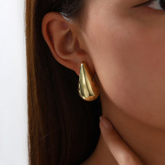 Star Tear Drop 18K Gold Anti Tarnish Stud Earring For Women