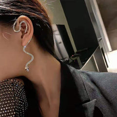 Snake Silver Anti Tarnish Single Ear Cuff Earring For Women Group3