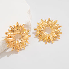 Daisy Flower 18K Gold Stud Earring For Women