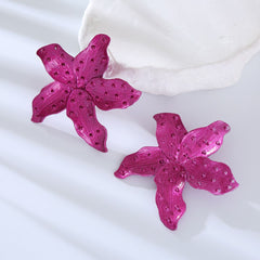 Star Fish Enamel Green 18K Gold Stud Earring For Women Group6