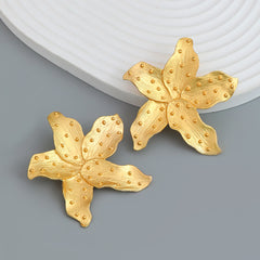 Star Fish Enamel Green 18K Gold Stud Earring For Women Group6