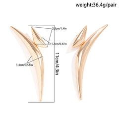 Pointy 18K Gold Anti Tarnish Stud Earring For Women