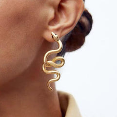 18K Gold Long Dangler Earring Pair For Women