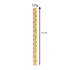 Stainless Steel Gold Plated Thick Heavy Long Popcorn Chain For Men 24"