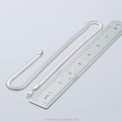 316L Stainless Steel Silver Silk Snake Herringbone Snake Chain 22"