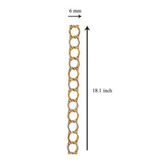 Honey Singh Links Gold Silver Plated Brass Short Chain 18" For Men