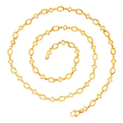 Delicate Geometric 22K Gold Plated 246 In Chain For Women