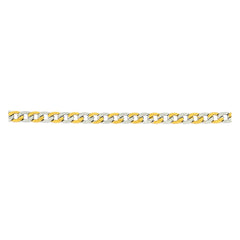 316L Stainless Steel Curb Silver Gold Plated 24" Chain For Men