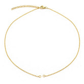Slim Link Gold Copper Necklace Chain For Women