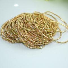 18K Gold Silver Multi Rhinestone Bracelet Bangle Adjustable For Women