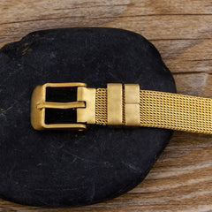 Evil Eye 18K Gold Stainless Steel Watch Strap Mesh Bracelet Women