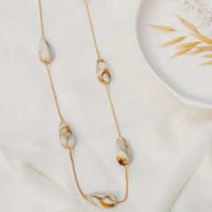 Sublime Magic Multiway Long Acrylic 18K Gold Anti Tarnish Grey Necklace Chain For Women