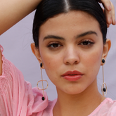 Noir Mismatch Crystals 18K Gold Anti Tarnish Black Tassel Dangler Earring For Women