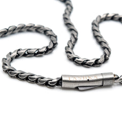 Vintage Jet Black Stainless Steel Anti Tarnish Chain For Women