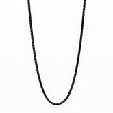 Vintage Jet Black Stainless Steel Anti Tarnish Chain For Women