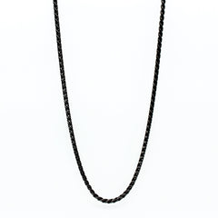 Vintage Jet Black Stainless Steel Anti Tarnish Chain For Women