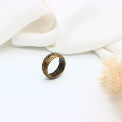 Oxidised Love Heart Brown Copper Brass Anti Tarnish band Ring For Women