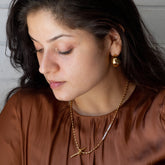 Knot White 18K Gold Brass Anti Tarnish Necklace For Women