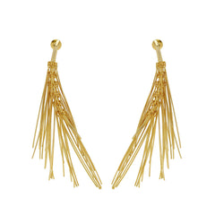 Stylish 18K Gold Brass Anti Tarnish Dangler Earring For Women